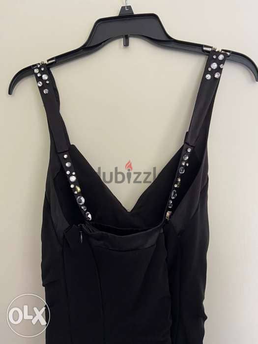 Black evening dress size L in perfect condition 2