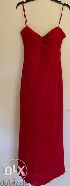 Red evening dress size L in excellent condition 0