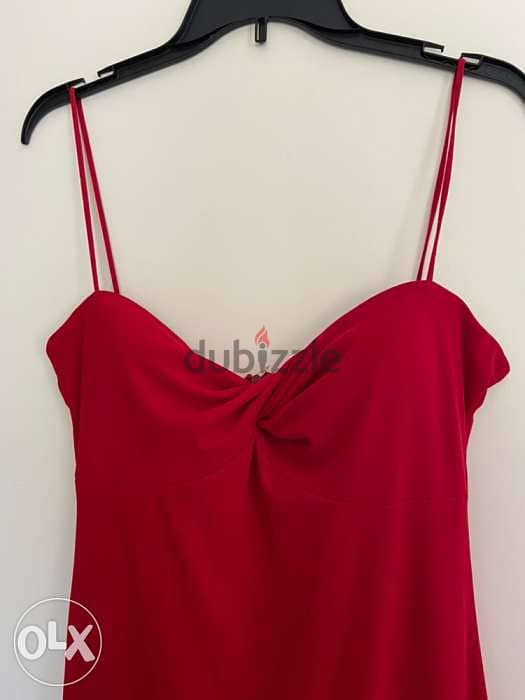 Red evening dress size L in excellent condition 1