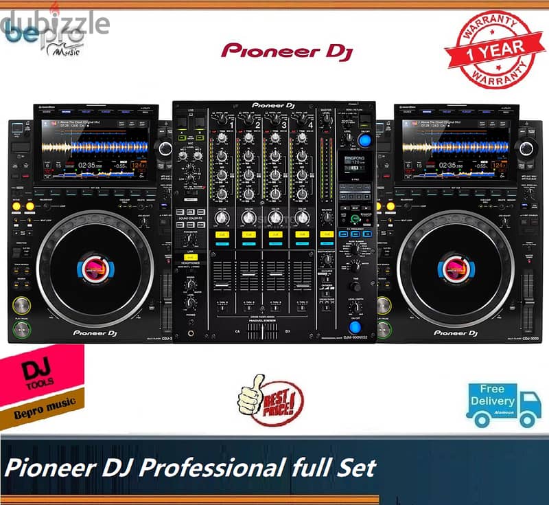 Pioneer DJ pro Full Bundle Set, DJM900NXS2 & 2 X CDJ3000 0