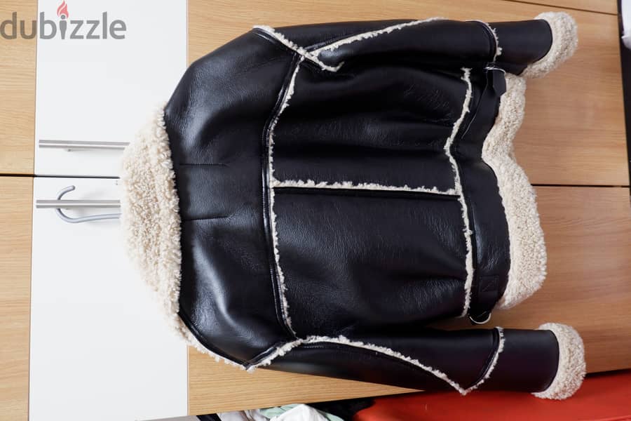 Bershka Leather Wool Jacket 1