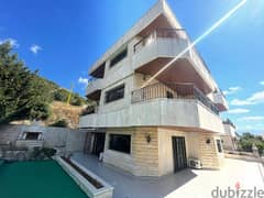 700 Sqm | Villa with Private Pool for Sale in Baabdat | Mountain View