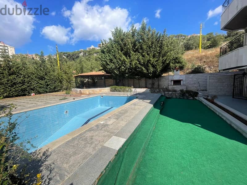 700 Sqm | Villa with Private Pool for Sale in Baabdat | Mountain View 10