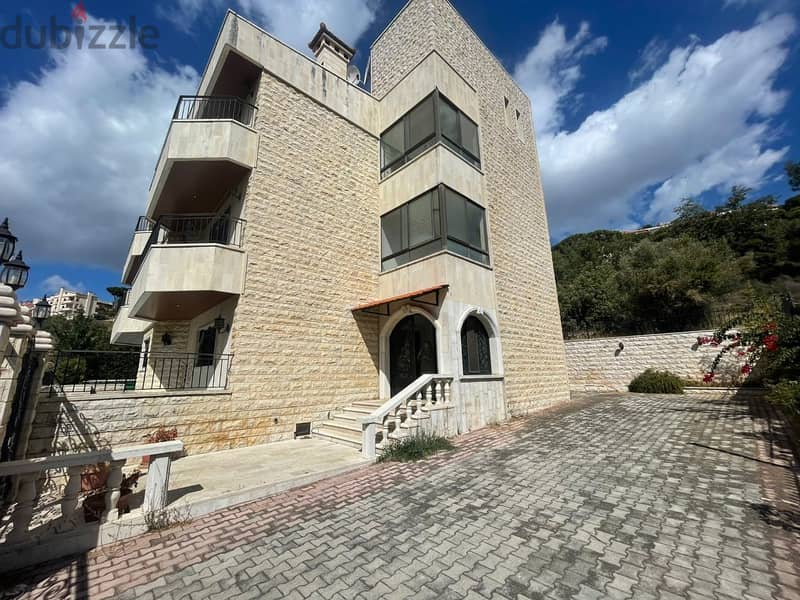 700 Sqm | Villa with Private Pool for Sale in Baabdat | Mountain View 17