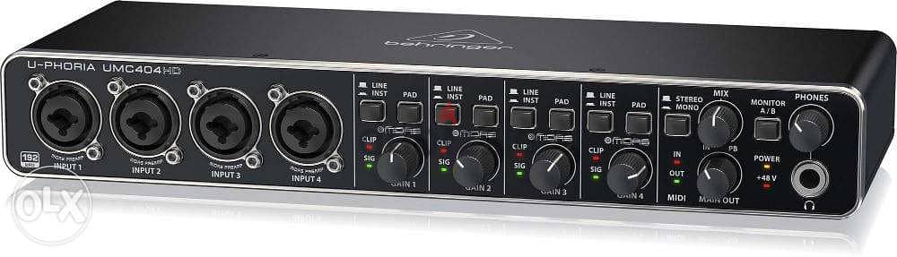 Behringer U-Phoria UMC404HD USB Audio Interface,Studio recording 1