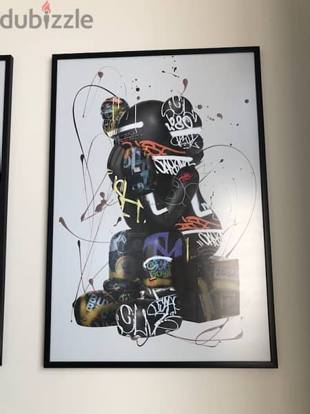 set of 3 graffiti shy kaws, excellent printing and quality 14