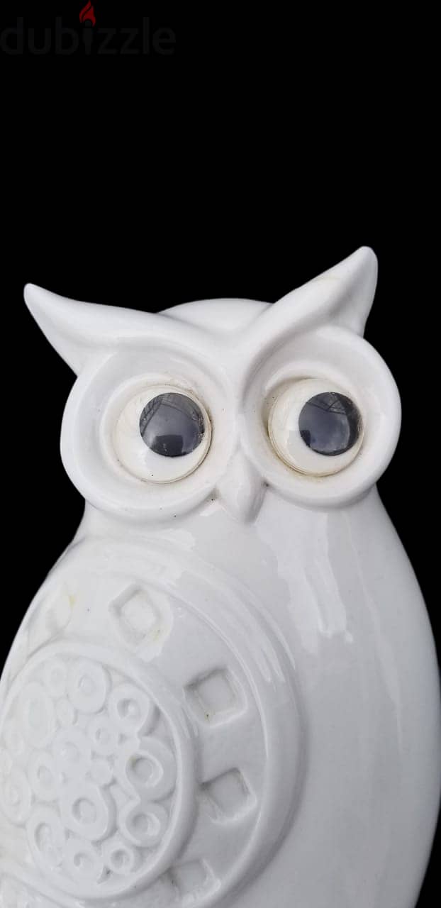 Owl White Porcelain with the addition of Rhinestones AShop™ 0