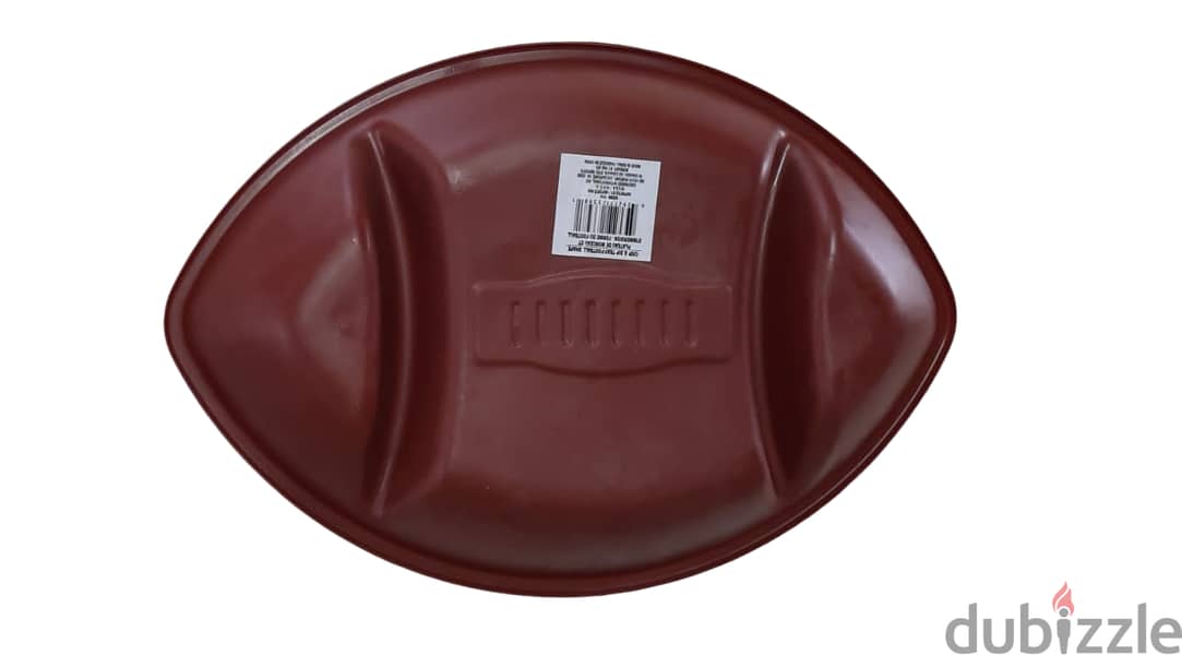 Football Chip and Dip Tray Reusable Plastic Tray Superbowl Party Snack 1