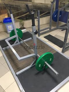 bench & squat rack heavy duty like new for home and gym used