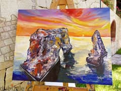 Raouche rocks painting 0