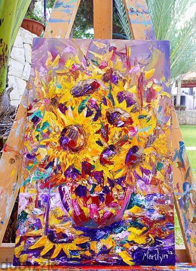 sunflower painting