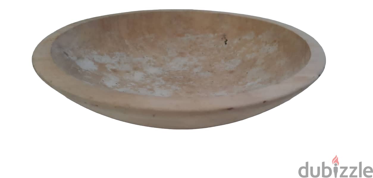 Vintage solid Wood Bowl Natural Color unstained Made in Haiti AShop™ 1