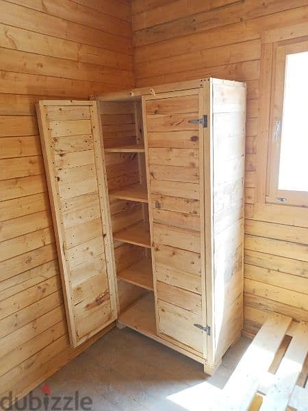 wood creative pallets closets خزانة طبالي خشب 6