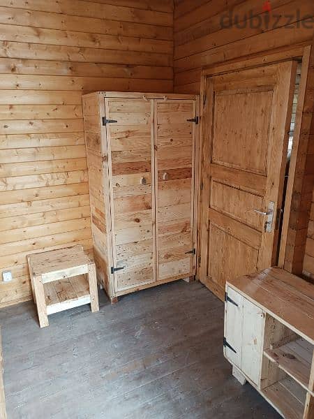 wood creative pallets closets خزانة طبالي خشب 10