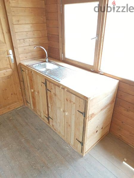 pallets wood kichen sink cabinet خزانة مجلى خشب 2