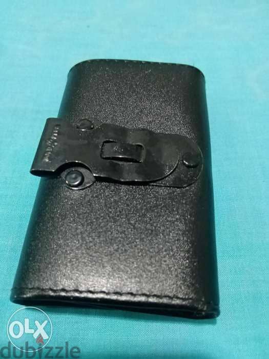 Hard leather belt wallet keychain 1