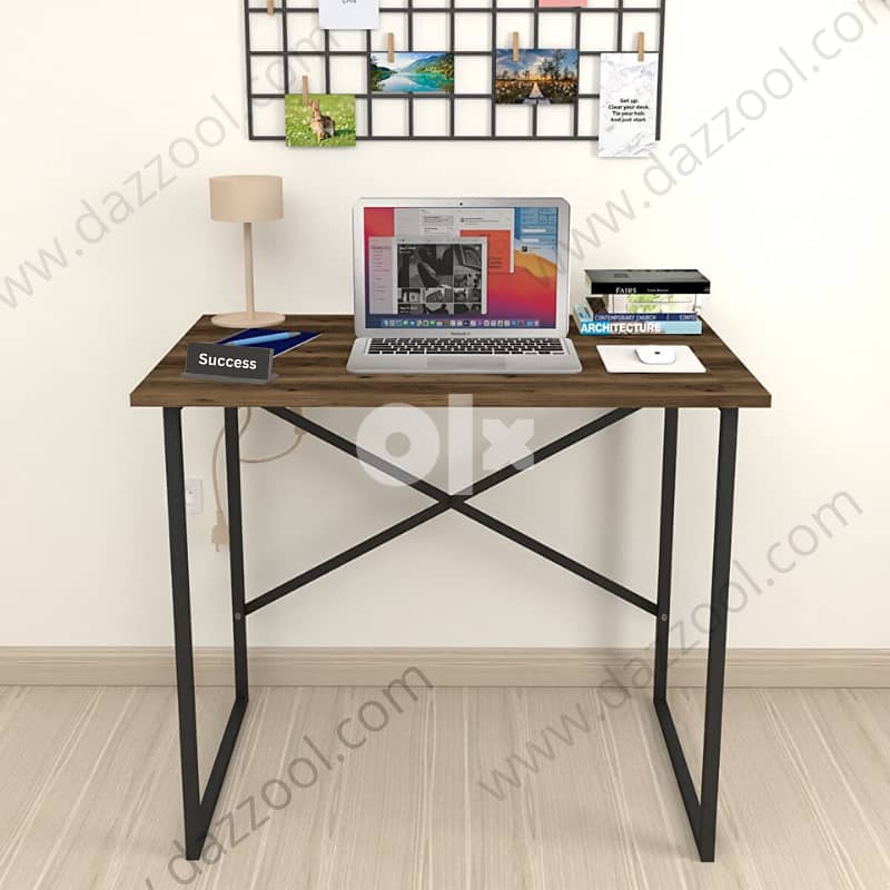 Office Desk Study Desk Laptop Computer Desk Metal/Wood طاولة درس مكتب 2