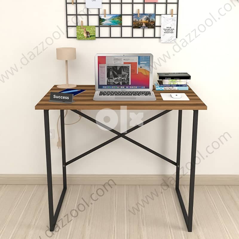 Office Desk Study Desk Laptop Computer Desk Metal/Wood طاولة درس مكتب 6