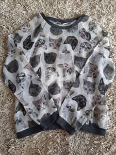 H&M cat print shirt 0