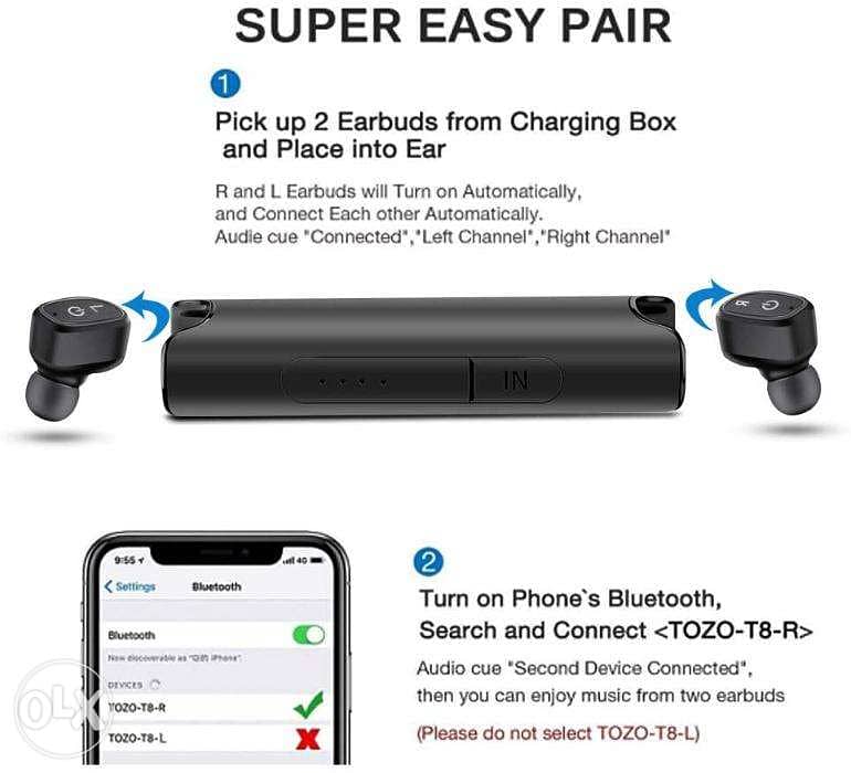 Bluetooth Earphones, STOGA S2 Earbuds IPX7/ 3$ delivery 1