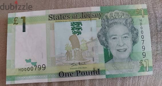 State of Jersey Memorial Banknote UNC with special # 799