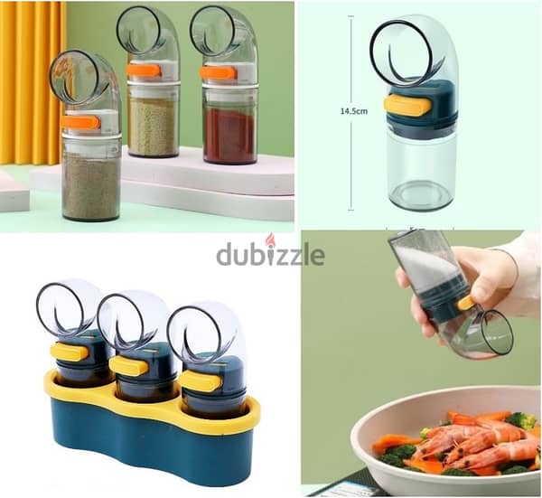 Kitchen Push-type Quantitative Salt Shaker Salt Control Bottle