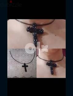 necklace cross pearl or rope hand made