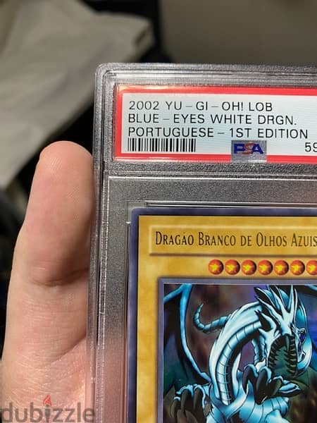 Yugioh 2002 PSA 9 Blue-Eyes White Dragon 1st Ed. LDB-P001 Yu-Gi-Oh