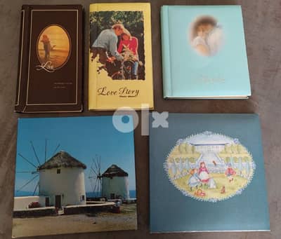 5 vintage photo albums