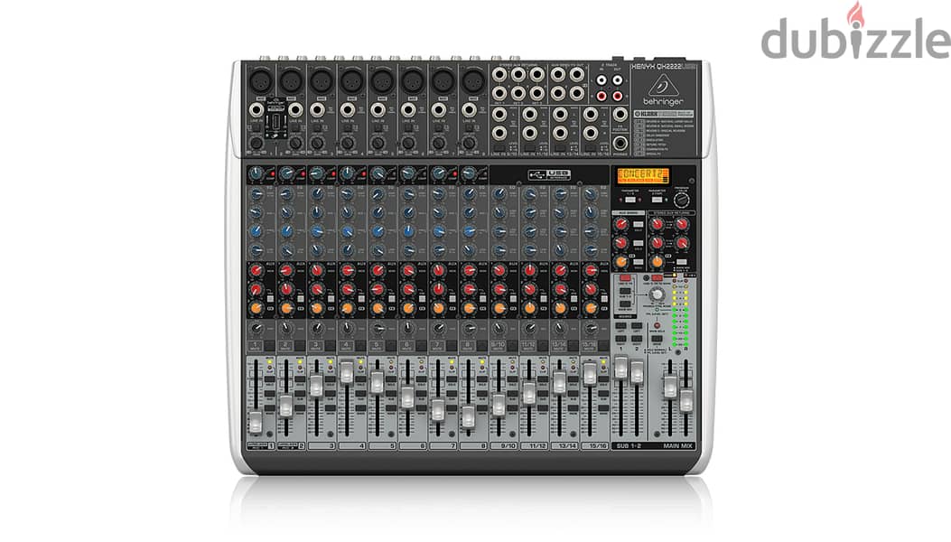 Behringer Xenyx QX2222USB Mixer with USB and Effects 1