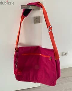 kipling school bag pink and orange 0