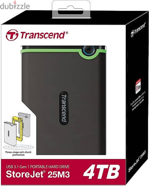 Hard disk  with Huge movie archive Transcend Store Jet 25M3 4TB 0