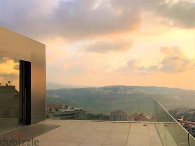 Duplex in Monte Verde, Metn with Mountain and Partial Sea View