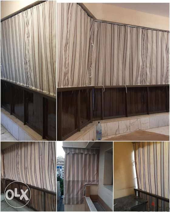 Curtains sewing Indoor and outdoor خياطة وتركيب برادي داخلي وخارجي 6