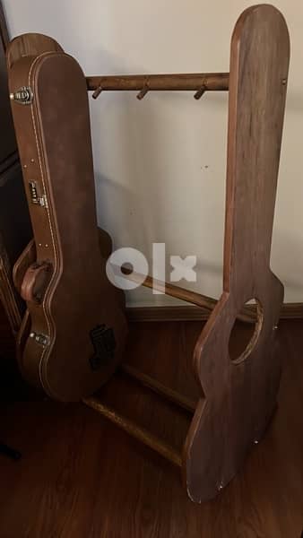 wooden guitar stand 1
