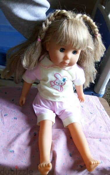BAYER BABY GIRL TALKER Used Still Good doll 50Cm Working Mechanism toy 0