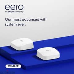 eero Pro 6E mesh Wi-Fi  2-pack 2022 | Fast & reliable gigabit+ speeds 0