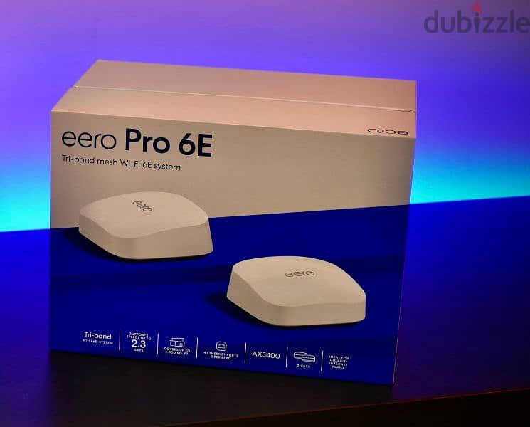 eero Pro 6E mesh Wi-Fi  2-pack 2022 | Fast & reliable gigabit+ speeds 1
