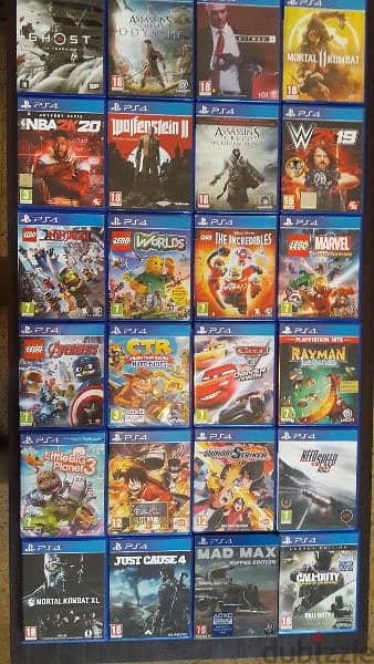 Giant collection of Ps4 used games in leb w Minecraft w gta sale only 1