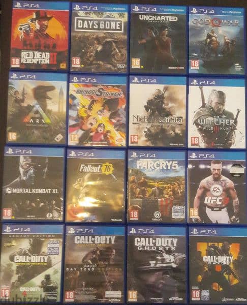 Giant collection of Ps4 used games in leb w Minecraft w gta sale only 4
