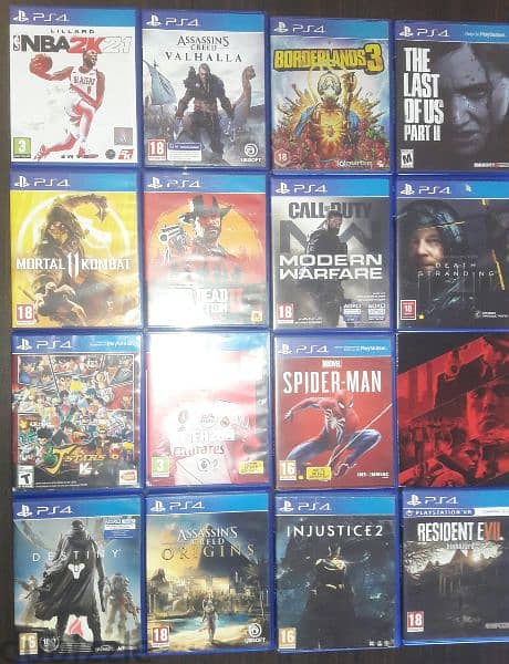 Giant collection of Ps4 used games in leb w Minecraft w gta sale only 7