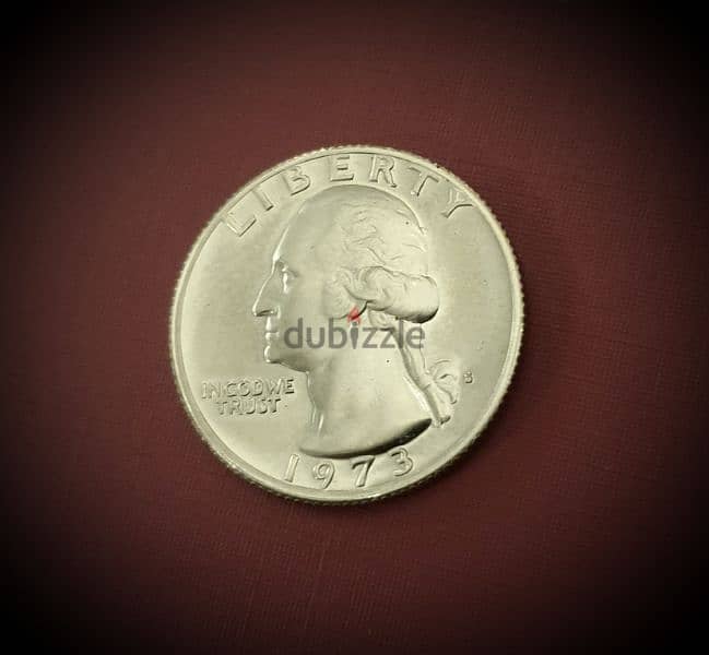 1973  USA Washington quarter dollar. 0