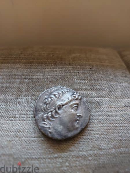 Ancient Greek Seleukid Silver Tetradrachm of Demetrius II  year 128 BC 0