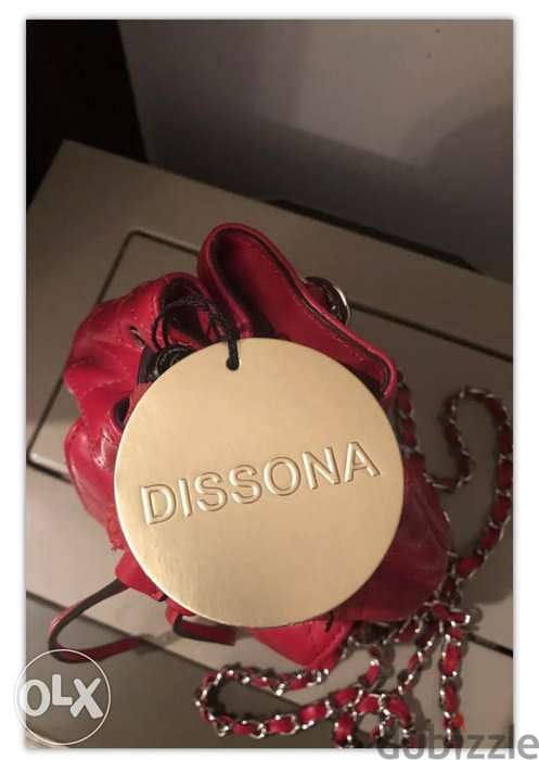 Dissona, Bags, Dissona Gorgeous Red Leather Shoulder Bag
