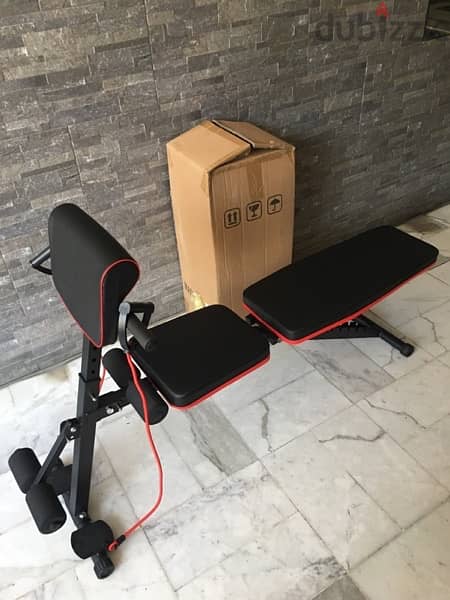 bench new all levels with biceps stand and resistance band heavy duty 1