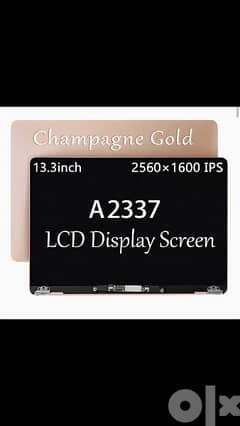 New Replacement Screen for MacBook Air M1 2020 rose gold