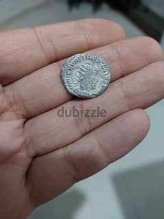 Ancient Valerian & his  son Gallienius silvered Billion coin year 254 0