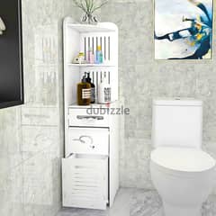 Toilet Shelf Floor Bathroom Storage Organizer Paper Towel Rack 0