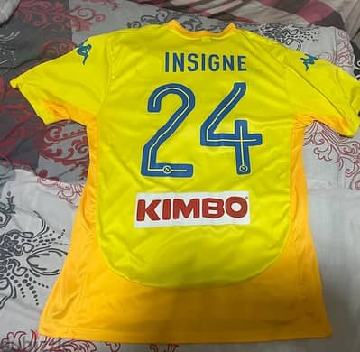 napoli insigne 24 yellow away jersey kappa