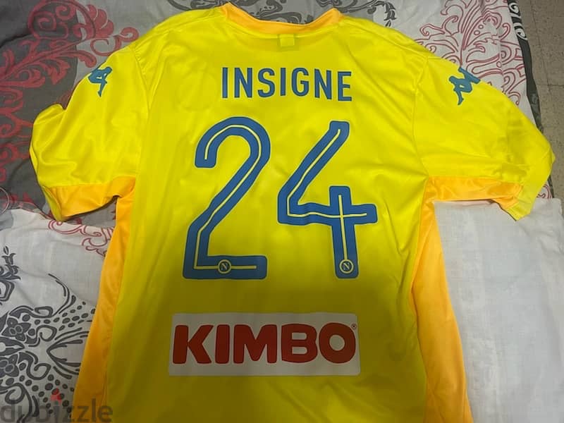 napoli insigne 24 yellow jersey kappa 1